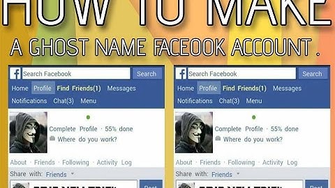 How To Make A Ghost Name Facebook Account.