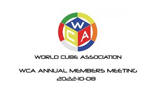 WCA Annual Members Meeting - 2022.10.08