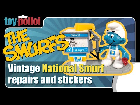 Vintage National Smurf repairs and stickers - Toy Polloi