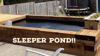 2500 GALLON SLEEPER POND  CONVERTED IN 3 DAYS!!!