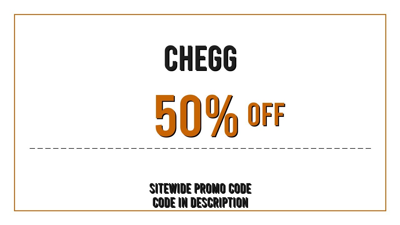 Chegg Discount Code 2025 May - YouTube