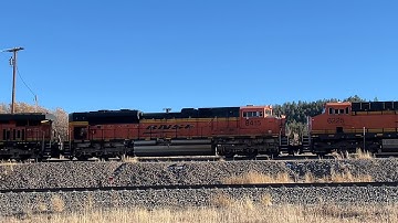 BNSF #6326 Leads QUARTET of BNSF Units Pulling an empty coal