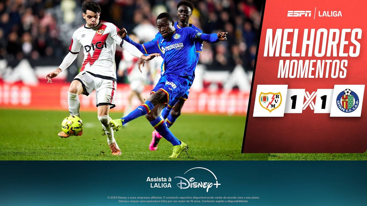 EM JOGO COM GOLAÇOS, RAYO VALLECANO E GETAFE EMPATAM POR LALIGA | MELHORES MOMENTOS