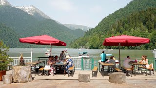 Озеро Рица [4К 60к/с🎧] Абхазия - Виртуальная прогулка