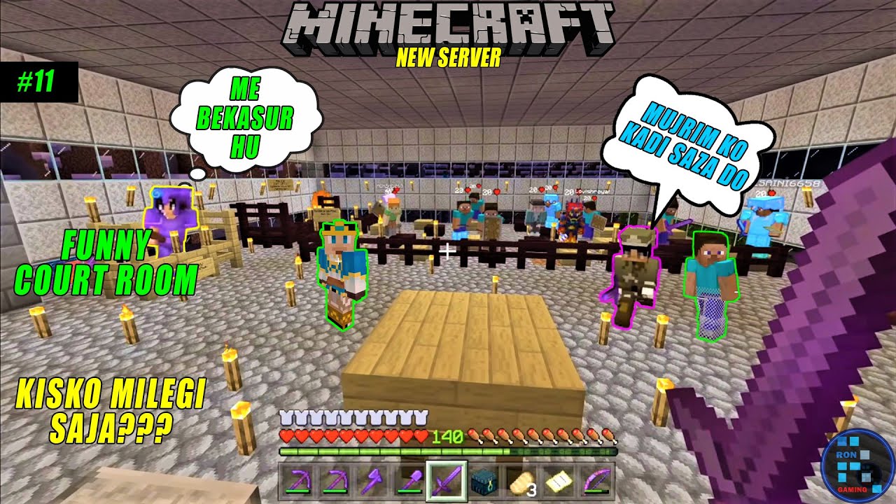 MINECRAFT | RON K Court Me Mili Mujrimo Ko Saja - Funny Court moments