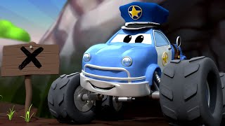 Monster Stad Nederlands ⛟ Malcolm de Monster DETECTIVE ruikt iets lekkers! - Monstertrucks cartoons screenshot 1