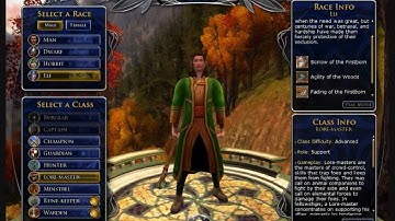 Lord of The Rings Online (LOTRO) Main Quest Playthrough Part 1: Character Creation