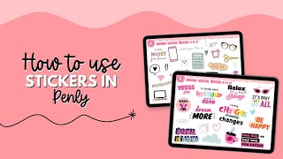 How to use digital stickers in the Penly App