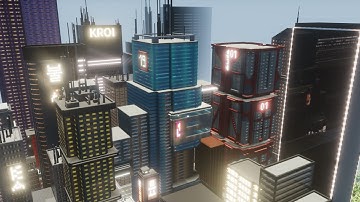 Minecraft Timelapse | Cyberpunk District |