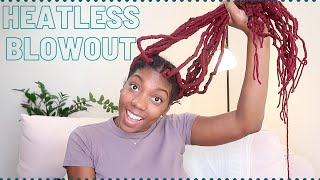 Heatless Blowout - Stretching my Hair with Yarn and Length Check!