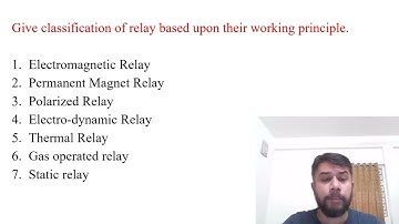 SGP Video short on the classification of relays based on Working principle in  English