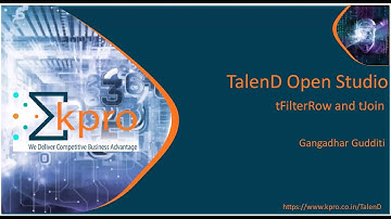 10.TalenD tFilter and tJoiner