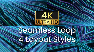 4K Seamless Loop Technology Flowing Lines and Dots (4-Pack)