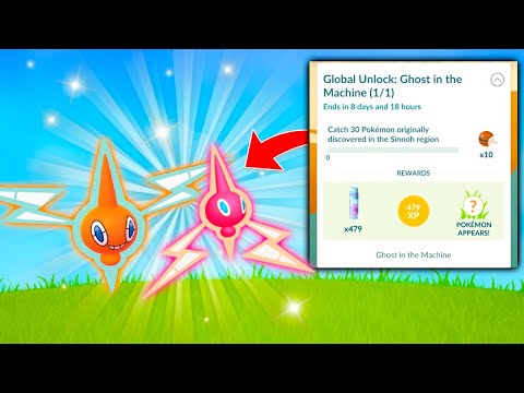 HOW TO GET SHINY ROTOM IN POKEMON GO! Unlock FREE Research / Ghost in the Machine