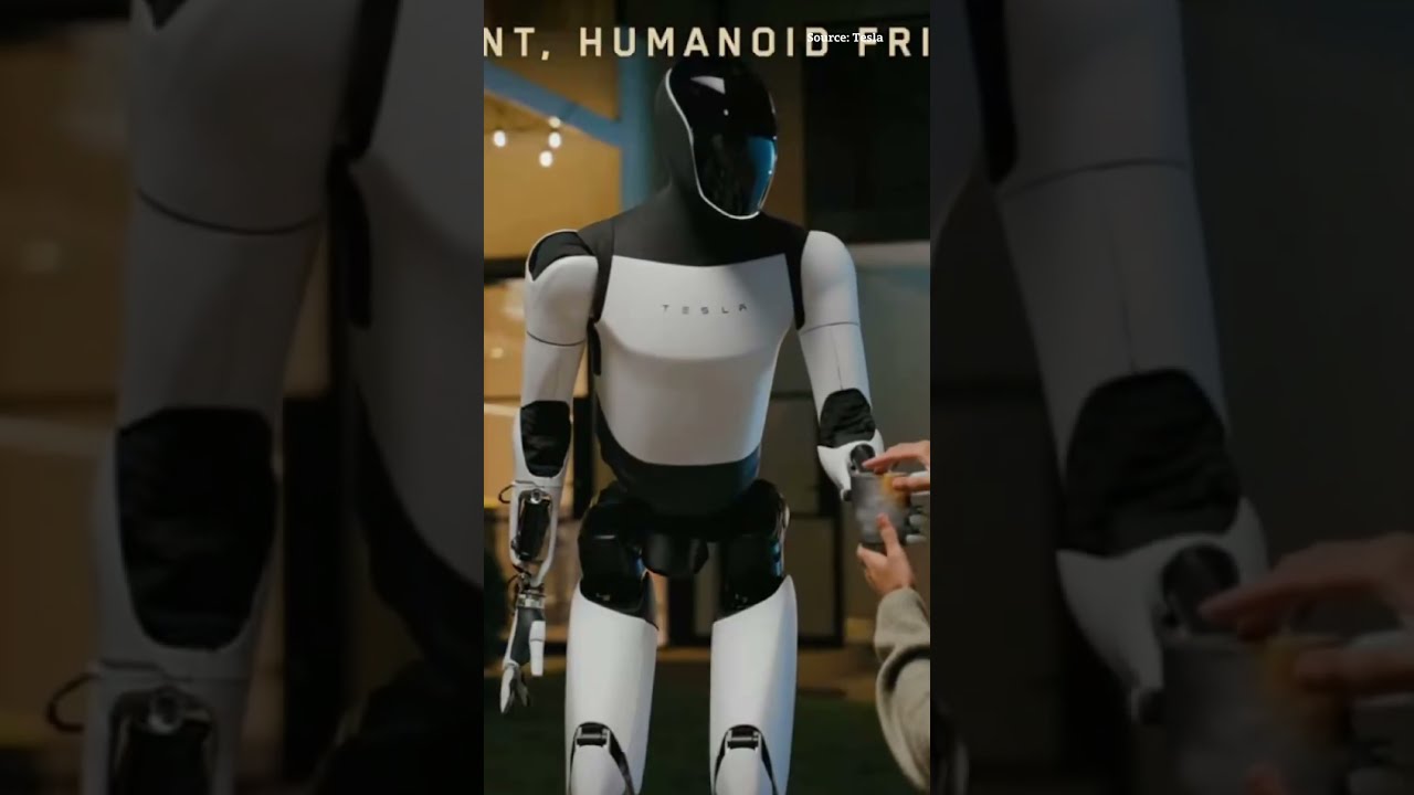 Elon Musk Shows Off Tesla S Humanoid Robot Optimus At We Event TechCrunch