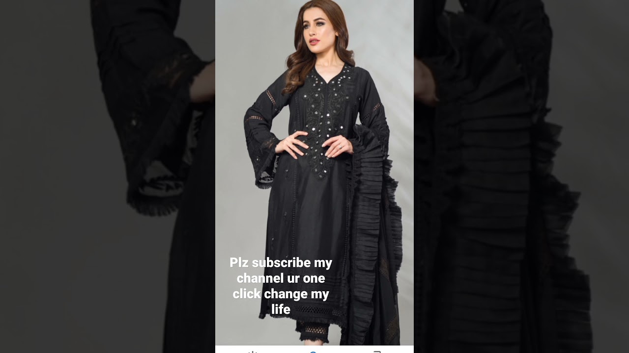 most beautiful black mirror work dresses by @ vloging with three stars