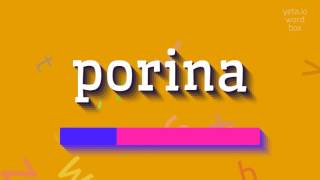 How To Say Porina High Quality Voices