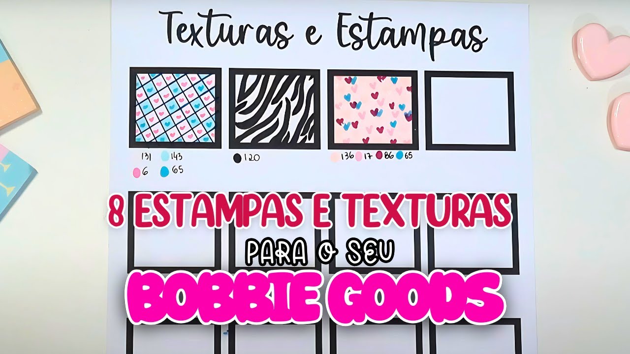 APRENDA 8 ESTAMPAS E TEXTURAS PARA O SEU BOBBIE GOODS UTILIZANDO OS MARCADORES DA TOUCH