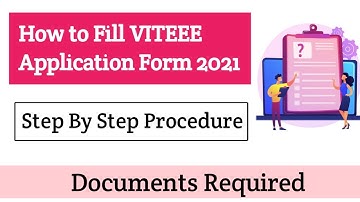 How to fill viteee application form 2021|  vit Vellore Admission 2021|