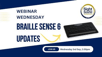 Webinar Wednesday: New and exciting updates for the BrailleSense 6