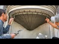 Amazing Skills And Creative Methods To Build Flower Shapes Under The Ceiling Of A Circular Balcony