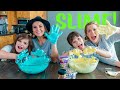 Twins kate and lilly make fluffy slime  diy science experiment