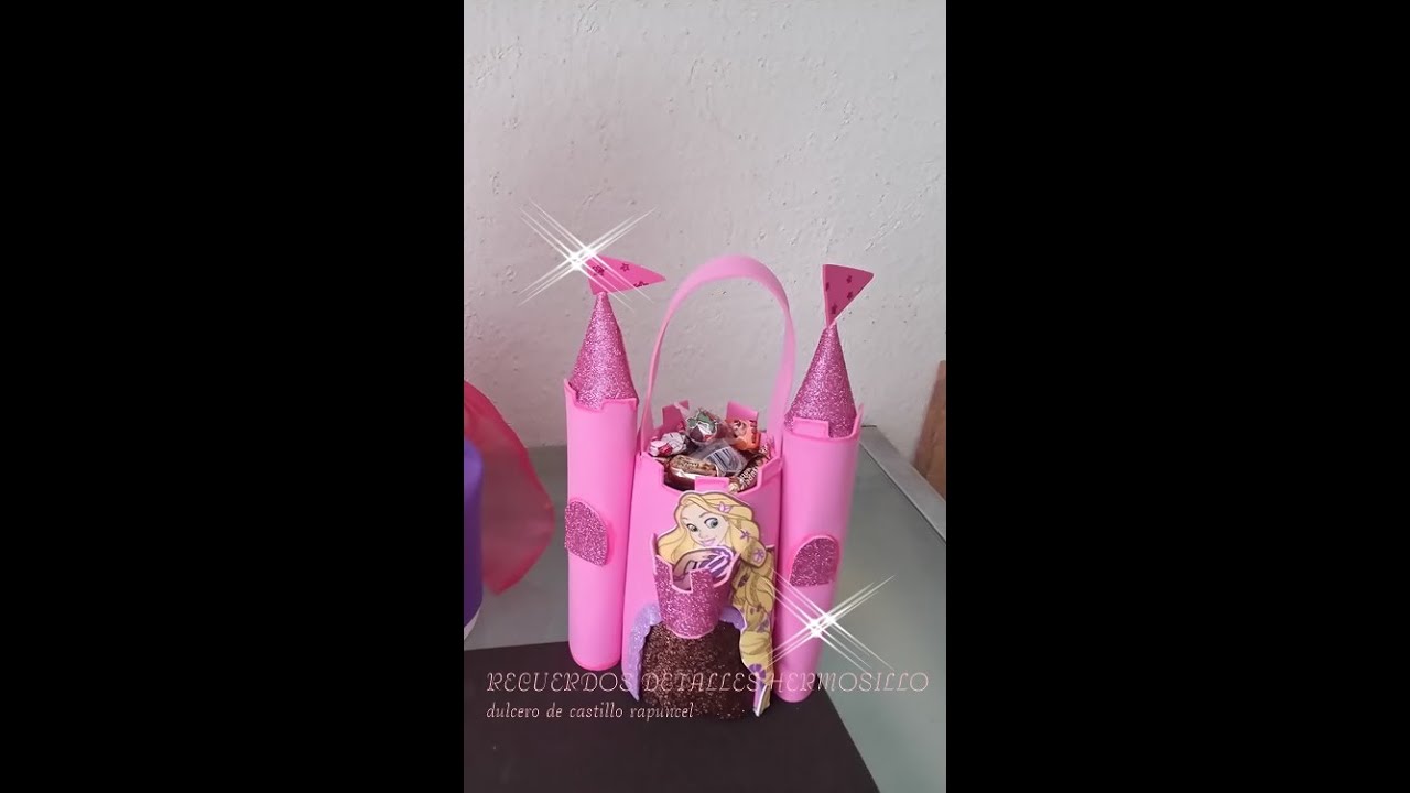 Diy como hacer dulcero de princesa castillo con botella pet youtube Que puedo hacer con los botes de leche