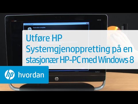 Utføre HP Systemgjenoppretting på en stasjonær HP-PC med Windows 8