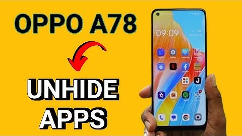 Oppo A78 how to unhide Apps, Oppo unhide App setting