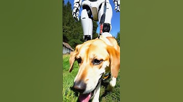 AdobeのAI動画生成サービス「Firefly Video Model」を使って修正後生成した「田舎でロボットが犬を散歩させている」動画