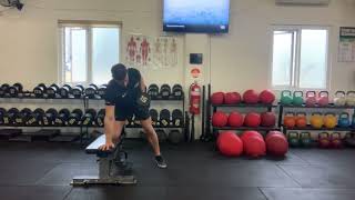 Kneeling Single Arm DB Row w/ rotation demonstration