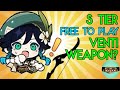 Free To Play Venti Weapon!? | Blackcliff Warbow Refine 1 - 5 Testing VS Stringless | Genshin Impact