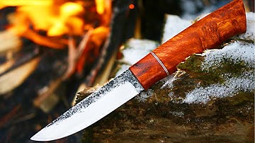 HOW TO MAKE A SIMPLE BUSHCRAFT KNIFE [Trollsky Knifemaking]