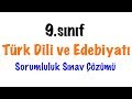 9. Sınıf Türk Dili ve Edebiyatı Sorumluk Sınavı Soruları ve Çözümü 2020