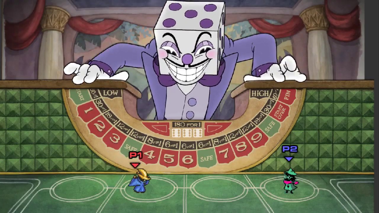 cuphead king dice battle drawing