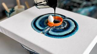 I Poured Acrylic Paint Through an Egg Separator… The Result Surprised Me!
