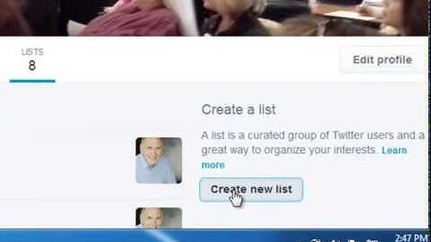 Creating a Twitter List