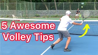 Hit Incredible Forehand And Backhand Volleys With These 5 Awesome Tips (Tennis Technique Explained)