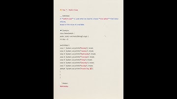 switch case |conditional statements | Java programming | #java #datatypes #javaprogramming #coding