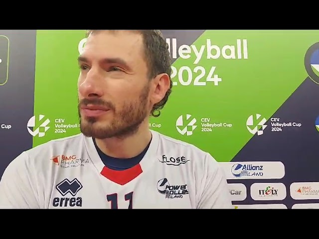 Matteo Piano dopo l'eliminazione nei Play Off di Coppa Cev