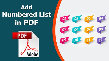 How to create numbered list in pdf using Adobe Acrobat Pro DC 2022