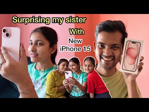 Surprising my sister Payal with new iphone 15 