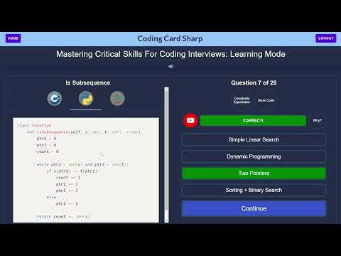 Is Subsequence Explained: Ace Your LeetCode Technical Interview With Coding Card Sharp