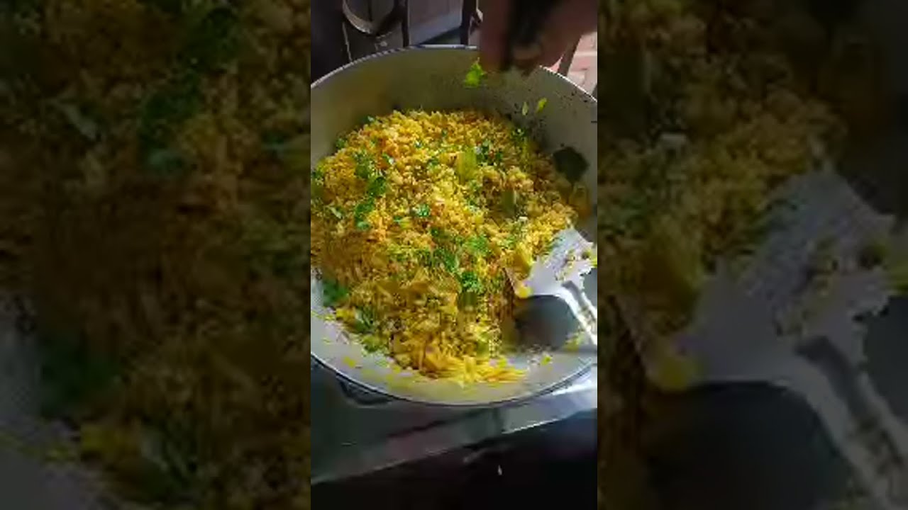 Morning  healthy and tasty breakfast poha(पोहा)