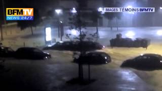 Témoins BFMTV : Impressionnant à Montpellier, des voitures emportées par les flots