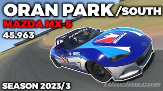 iRacing Oran Park South MX-5 - Guide Lap + Hot Lap + Setup + blap file - 45,963 screenshot 5