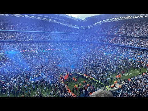 Man City V Aston Villa Final Moments + Pitch Invasion (4k 60fps)