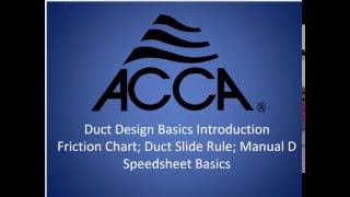 Duct Design Basics Introduction