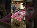 Mind-Blowing DIY Glowing Rose Epoxy Table Process! 🌹 #shorts