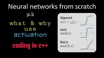 What are activation functions | Neural Networks from scratch | using c++ | part 2